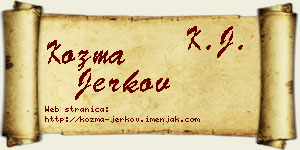 Kozma Jerkov vizit kartica